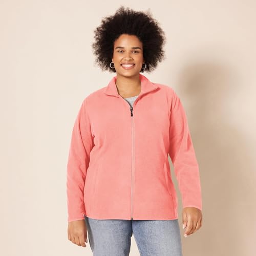 Image of Amazon Essentials Women's Classic-Fit Full-Zip Polar Soft Fleece Jacket, Outerwear Coat with Cuffs (Available in Plus Size)