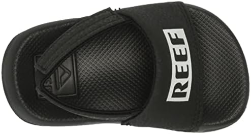 Reef Kids Boys Sandals, Little One Slide, Reef Black/White, 9 | Image 4