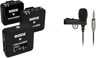 RØDE Wireless Go II Dual Channel Wireless System with Built-in Microphones & SmartLavPlus Microphone lavalier pour Smartphone