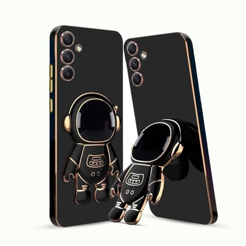 Image of for Samsung Galaxy S25 Plus Case Cute 3D Astronaut Stand Design Camera Protection Shockproof Soft Back Cover for Samsung Galaxy S25 Plus (Black)