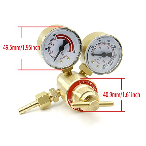 Rx Weld Oxygen And Acetylene Regulators Welding Gas Gauges Pair - Rear Entry -Compatible With Victor Welding Gas Torch Cutting - Cga540 And Cga200 #TOP2