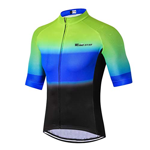 Cycling Jersey Men Bike Jersey Road Cycle Tops Summer Mountain MTB Bicycle Clothing Short Sleeve T-Shirts Sports Racing Blouse Riding wear Breathable Size M