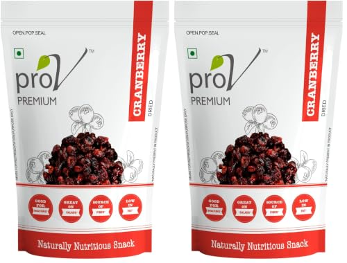 Image of ProV Premium - Cranberry 250 gm| High Antioxidants, Dietary Fiber & No Gluten, Antioxidant Rich| Immunity Booster &Tasty,|Healthy& Quality Sweet Berries (Pack of 2)