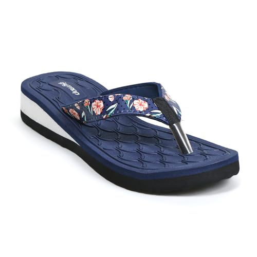 Image of Skytrap Women Blue Nubuck Slippers Flipflop