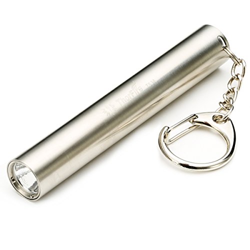 Thorfire Keychain Flashlight Light Stainless Steel Pocket Mini Size Torch Powered by AAA Battery Outdoor TS3A