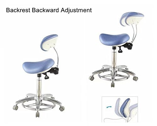Aphrodite Deluex Dental Ergonomic Saddle Seat Chair QY-Saddle-1 PU Leather Seat Height Adjustable New by Purple-Violet