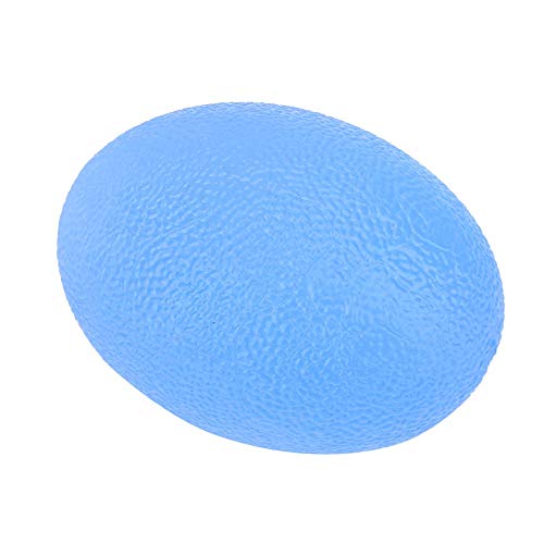 Egg Shaped Grip Ball, Silicone Massage Therapy Grip Ball for Wrist Finger Strength Exercise Stress Relief(Blue)