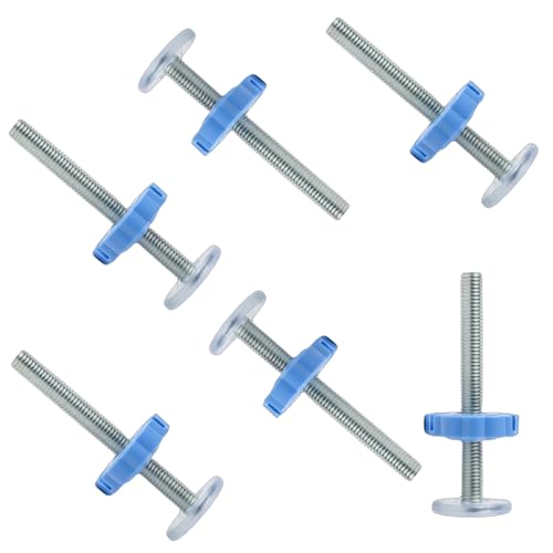 6 x Druckschrauben für Kindergitter Haustier Baby Gate Gitter, M10 Spindelstangen Druck Gewindespindelstangen Schrauben, für Haustier Treppengitter Türtreppenschutzgitter Türschutzgitter (blau)