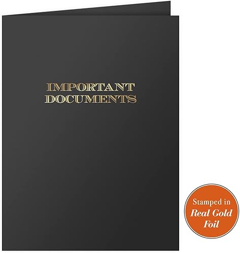 Miniatura 2 de 25 unidades, color negro, carpetas de bolsillo para documentos importantes, estampado de lámina de golf, para uso profesional (9 x 12)