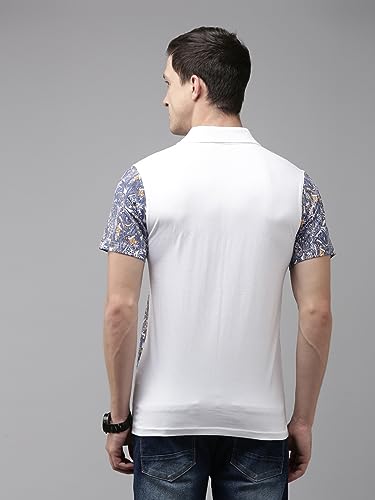 Image of KRYPTIC Men's Ultra-Soft Cotton Rich Casual Printed Half Sleeve Regular Fit Classic Polo T-Shirt - Soft, Cool & Stylish Everyday Wear