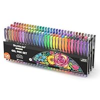Shuttle Art Gel Pens, 120 Colours Gel Colouring Pens for Adults Pack, Colouring Set with Glitter Metallic Neon Pastel Swirl Colours, Ideal for Kids and Adult Colouring Books Doodling Drawing