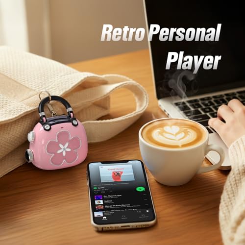 Image of DOSS Candy Cute Bluetooth Speaker, Mini Portable Speaker with Mighty Sound, Retro Stylish Design, Adorable Speaker for Room, Desk Decoration, Gift for Kids, Girls, Women-Gradient Blue
