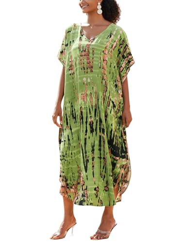 Image of Kaftan Dresses for Women Plus Size Bathing Suit Cover up Caftan Maxi Beach Dresses