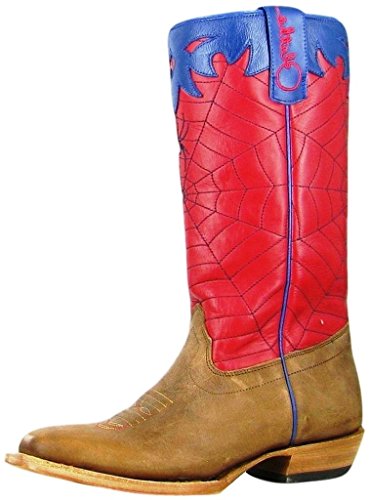Boys Kid s Red Blue Spider Web Cowboy Boots
