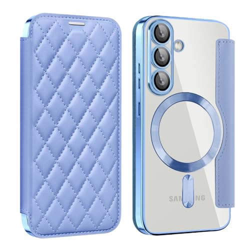 MuZiF Galaxy S25 �p �P�[�X �蒠�^ Magsafe�Ή� �N���A �w�� ���� �L���e�B���O ������PU���U�[ �X�}�z�P�[�X �J�[�h���[ ������� �؍� �l�C���z�^ �J�o�[ �y�� Samsung �M�����N�V�[ S25 �p �蒠�J�o�[ �P�[�X 