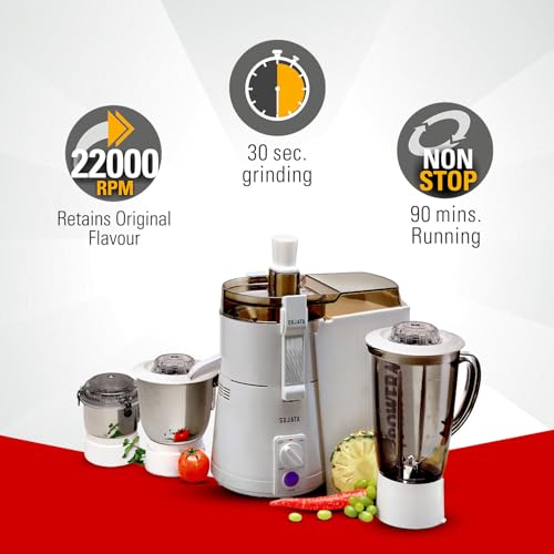 Sujata-Powermatic-Maxima-900-Watts-All-In-One-Juicer-Mixer-Grinder-22000-Rotations-Per-Min-90-Minutes-Continuous-Running-3-Versatile-Jars-1750-Ml-1000-Ml-And-400-Ml-White
