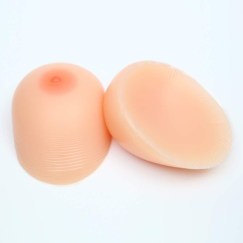 Travesti Auto-adhésif Sein en Silicone Faux Seins réalistes pour Mastectomie pour Femmes Hommes transgenres Cosplay,Skin-M/600g/Pair/CupB