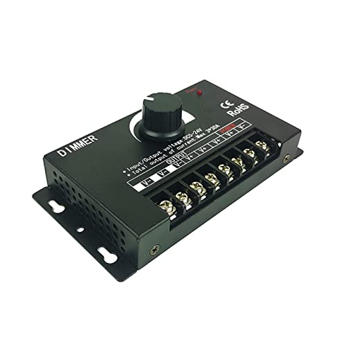 YMKFGUPKRG LED Dimmer Ajustable Brillo Lámpara Bombilla Transpulsor Single Color Light Power Fuente de alimentación 9 0A DC 5V 12V 24V 1000W Dimmer