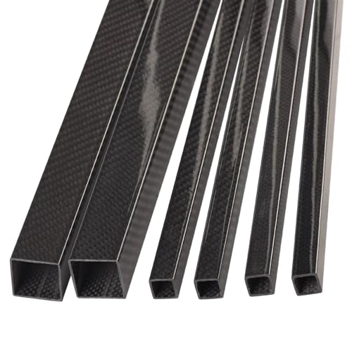 1Pcs Twill Plain Glossy Length 1000mm OD20mm 22mm 24mm 26mm 28mm 3K 100% Full Carbon Fiber Rectangular Square Tube 3K Carbon Fiber Square(22x22x20mm Twill)