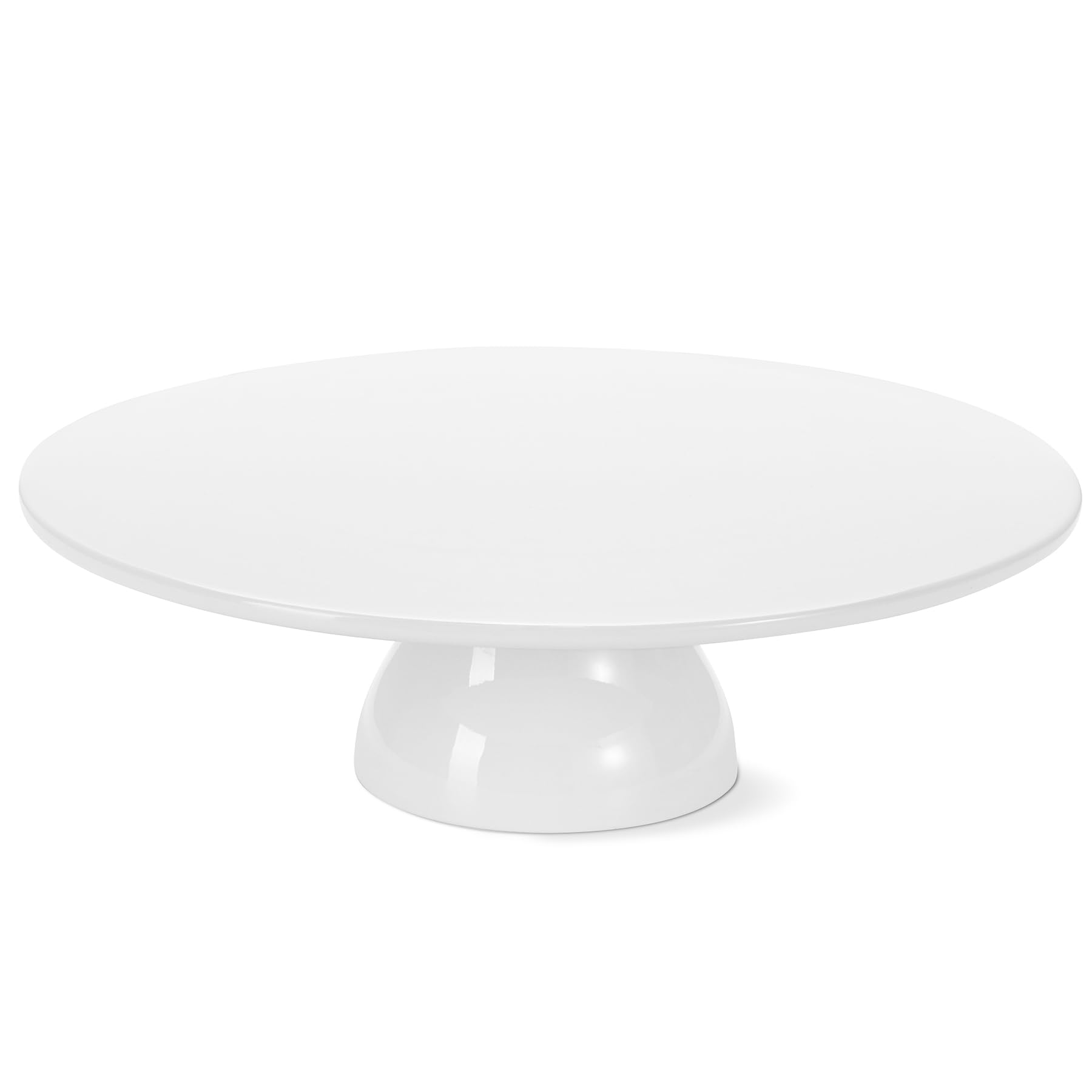 Yedio Porcelain Cake Stand, 12 Inch Round Cake Stand Display, White