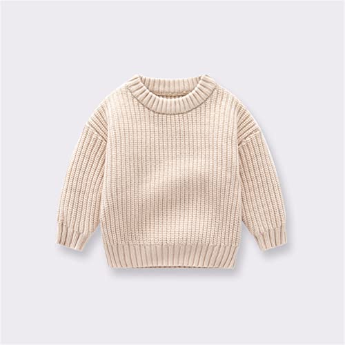 Toddler Kids Solid Chunky Knit Sweater Fall Winter Windproof Clothes for Girls Boys Thermal Warm Outfits Sweatshirt2