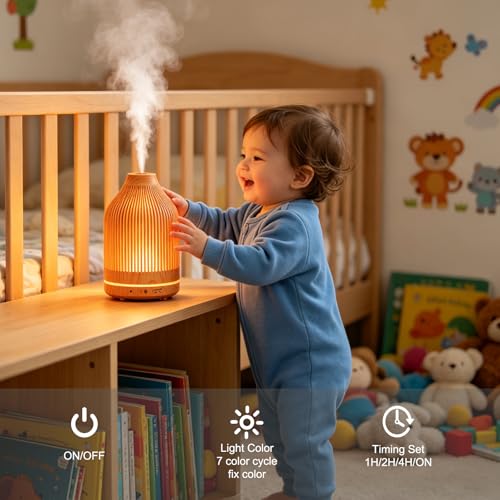 Difusor aromático eléctrico Diffuserlove 150ml con luz LED miniatura 4
