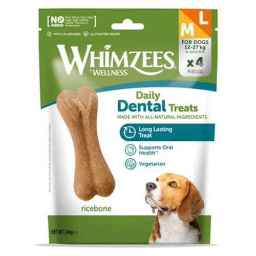 WHIMZEES - Snack masticabili a forma di Osso taglia M/L