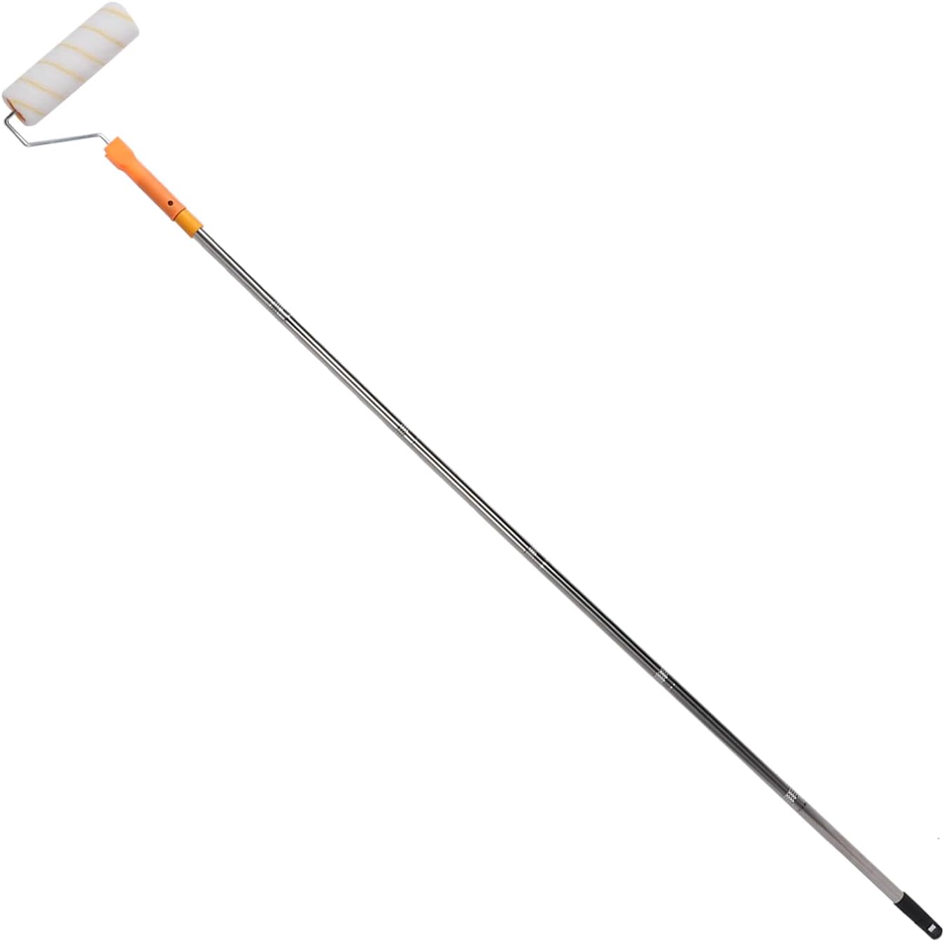 Luqeeg House Paint Roller Kit, 6 Ft Telescopic Extension Pole with 4 Brush, Paint Roller Brush Kit, Extendable Roller Frame, Paint Roller Extension Pole for Painting Walls and Ceilings