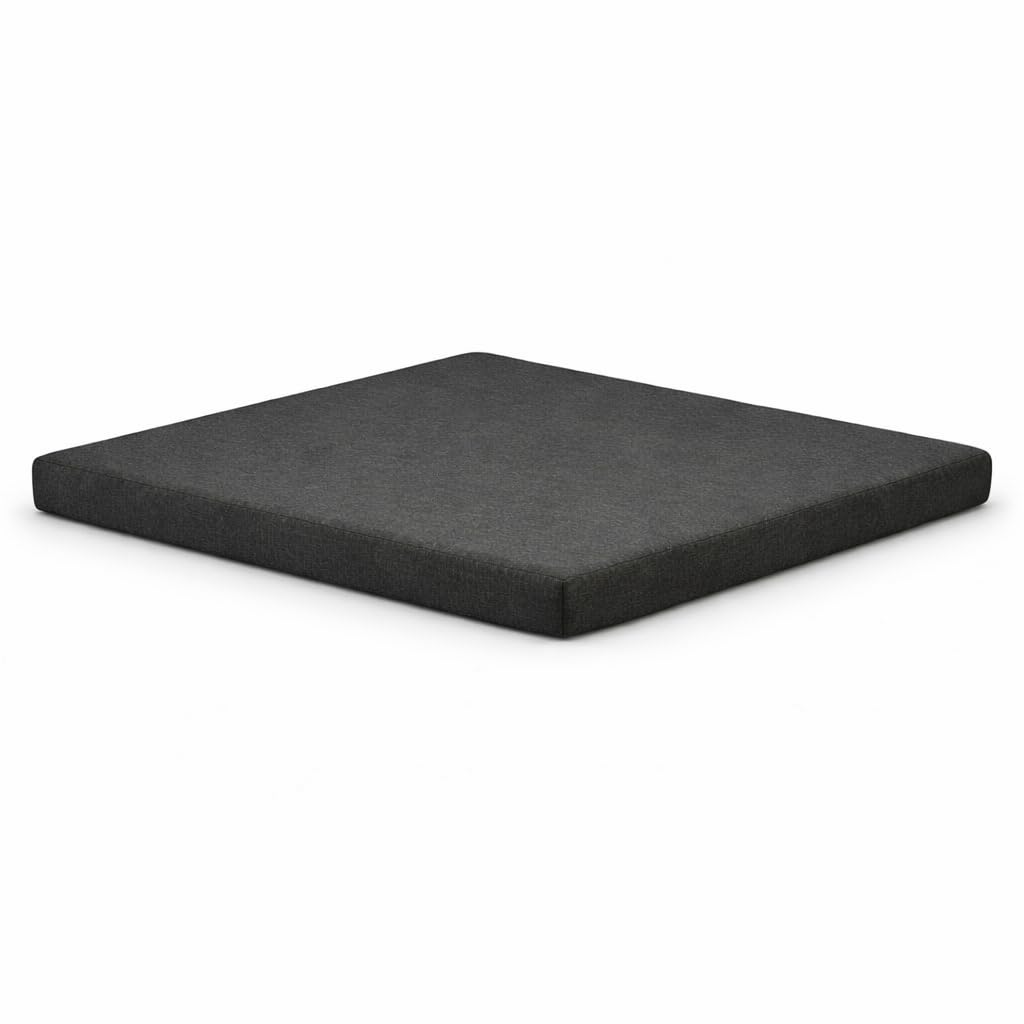 AMANSTYLE LTD Rattan Garden Furniture Cushions – Outdoor Replacement Cushion Pads for Patio Sofa, Conservatory & Garden Seating, Water Resistant Covers (Charcoal, Seat Cushion 65cm x 67cm x 5cm)