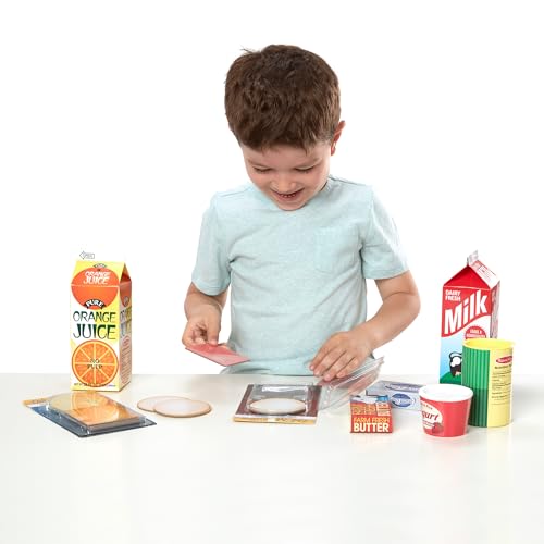 image for Melissa & Doug Fridge Fillers Grocery Play Food Cartons (8 Pieces) Woo