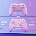 RivalPlay Wired Controller for PC with 2 Mapping Button Adjustable Vibration and 3 Turbo Speeds Compatible for Win(11/10/8/7) Plug-and-Play Pink