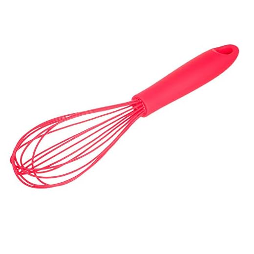 Batedor Manual Fio Silicone Com Cabo Em Pp 31cm Weck Vermelho
