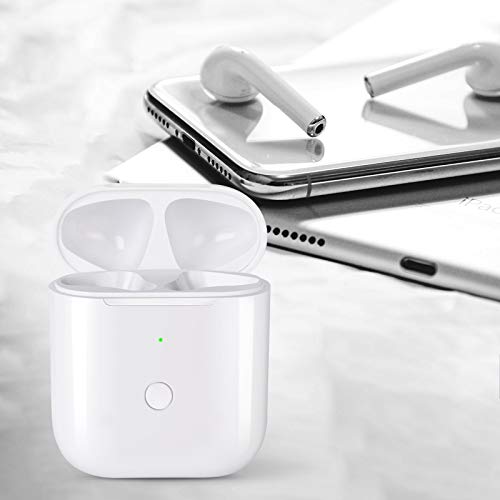 Charging Case For Airpod 1/2, Support Cable & Wireless Charger, Wireless Case Replacement Built-In 450 Mah Battery With Sync Pairing Button, No Earbud (White) #TOP5