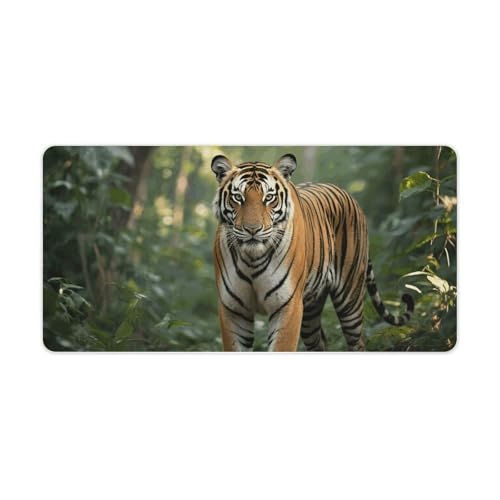 Desk Pad Protector 24x12 Inch Extended Forest Tiger miniatura 5