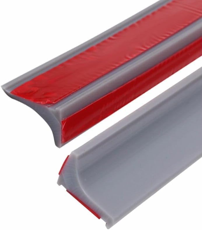 10M Grey Silicone Shower Seal Strip,Bath Edging Sealing,Floor Threshold Water Barrier for Wet Room,Tile Edge Caulk Trim for Bathroom Bathtub,Countertop,Kitchen(20mmx12mm,Two Adhesive Backing)