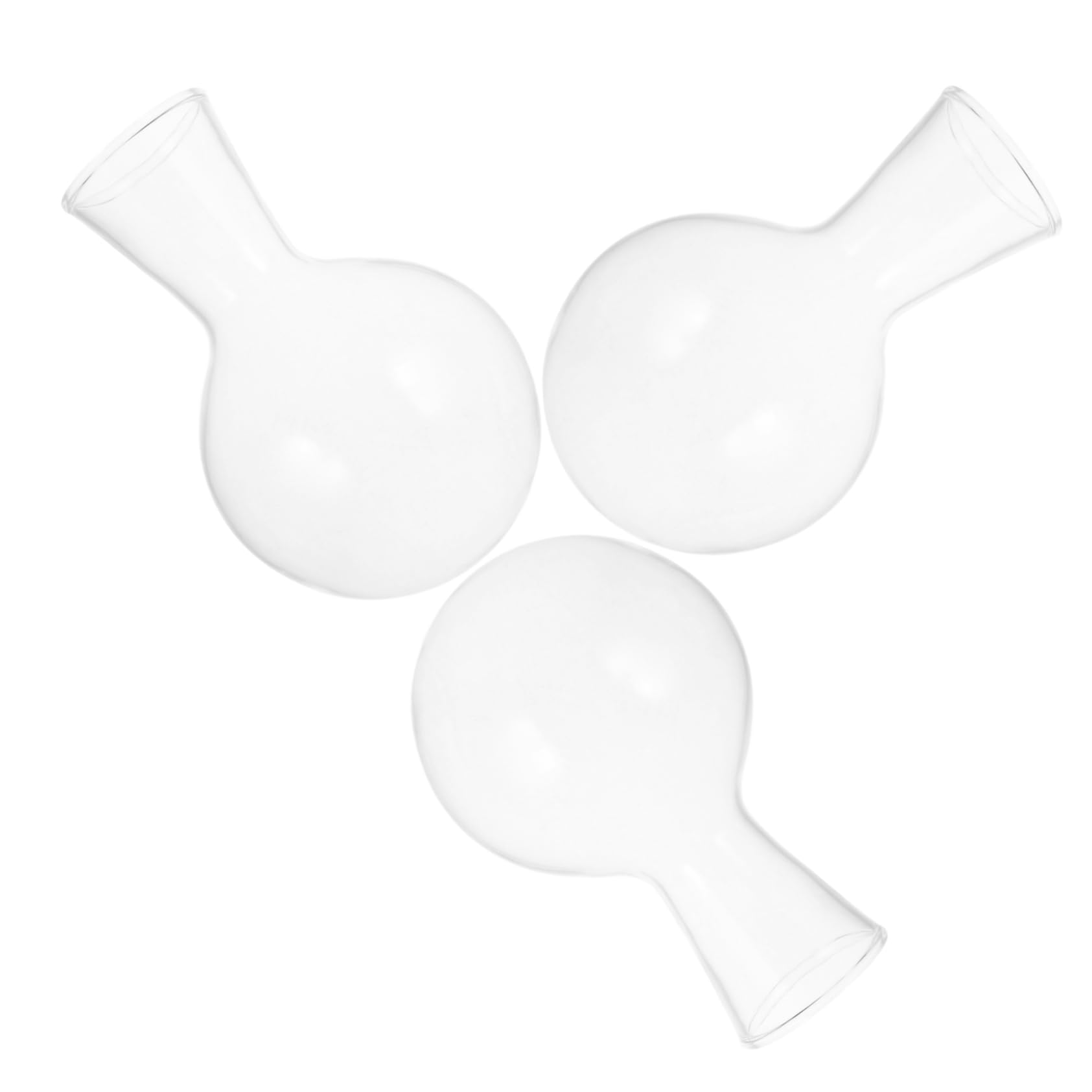 HEALLILY 3 jarrones hidropónicos de vidrio para plantas de interior con diseño minimalista, recipientes transparentes para decoración del hogar y la oficina