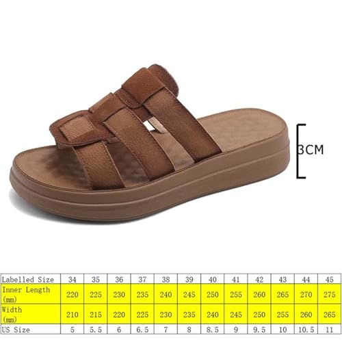 Women's Woven Leather Bootie Flats - 3cm Hollow Platform Summer Mary Jane2