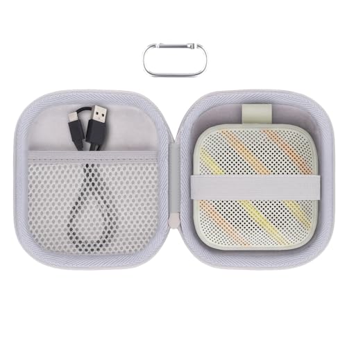 Image of co2CREA for Anker Soundcore Boom Go 3i Portable Bluetooth Speaker Hard Protective Case, Portable Travel Case Replacement (White Case)