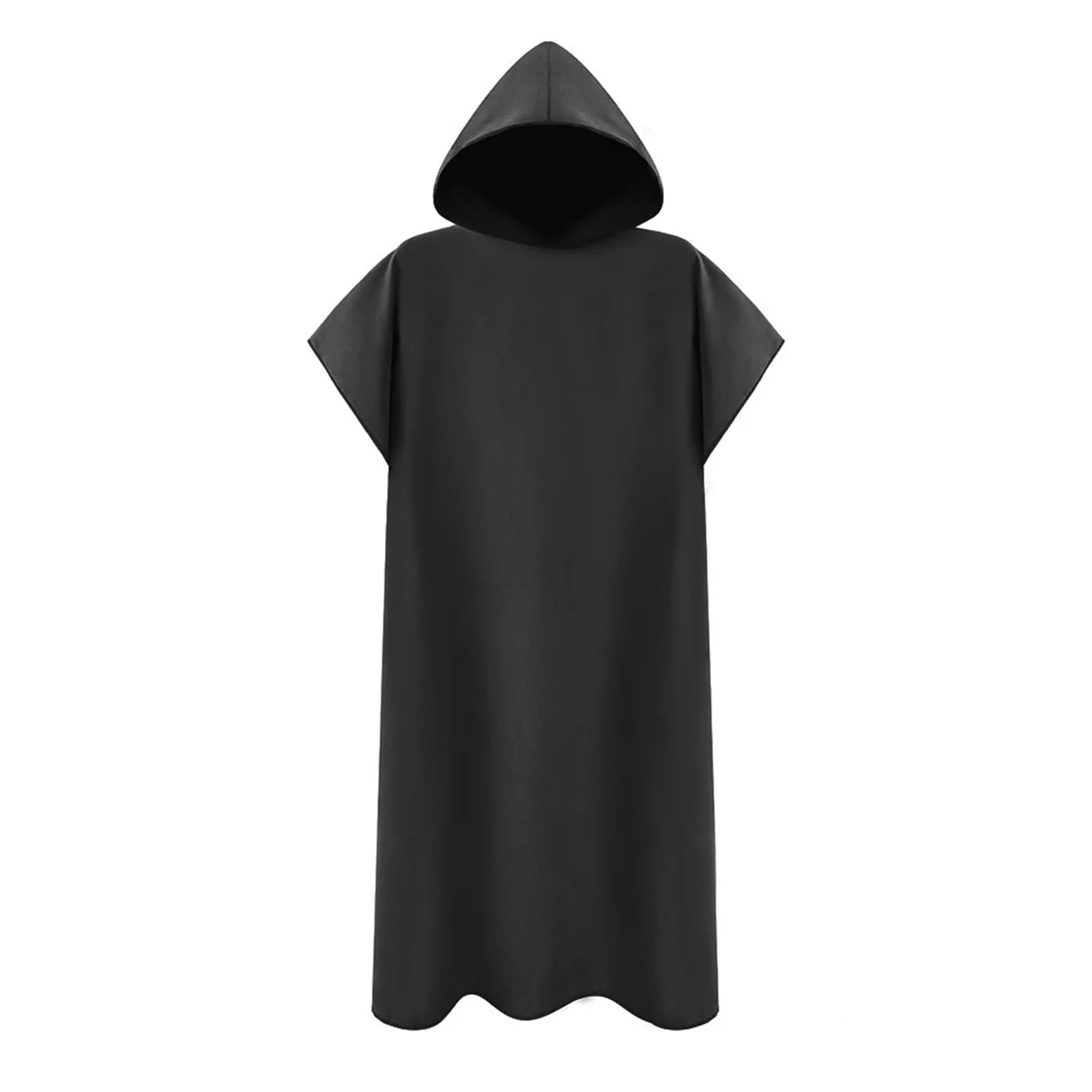 Mikrofaser-Kapuzenhandtuch for Schwimmen, Strand, Reisen, schnelltrocknend, Umkleidemantel, Umhang, Badetuch, Bademantel, Surfponcho for Männer und Frauen, Wassersport(Black)