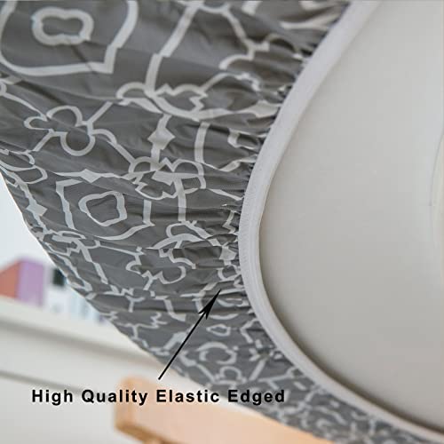 Liberecoo Round Vinyl Fitted Tablecloth With Flannel Backing Elastic Edge Plastic Table Cover Waterproof Table Cloth Stain-Resistant Wipeable For 40"-44" Round Table #TOP4