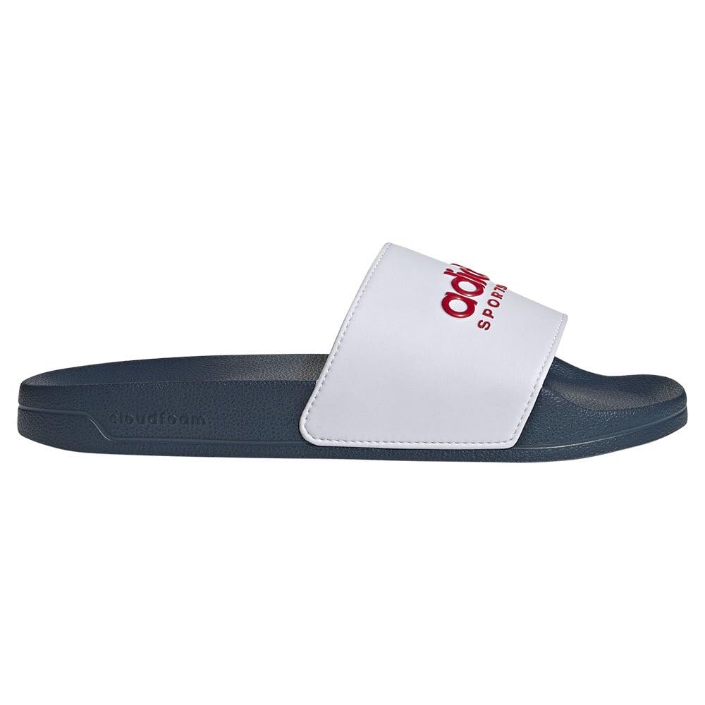 adidas Unisex Adilette Shower Slides, CloudWHITE/BETSCA/TENABL, 10 UK