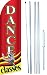 Dance Classes Swooper Flutter Flag Kit (partial sleeve) 3ft X 11.5ft Flag by EZ Flags