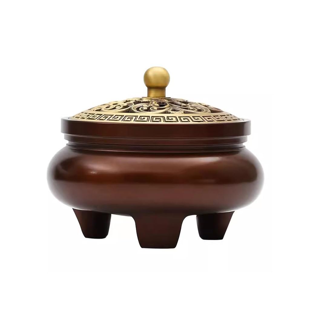 Incense Holder Base Brass Three-legged Sandalwood Incense Burner Household Tea Ceremony Agarwood Tray Ornaments Indoor