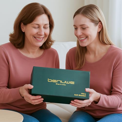 BENVWE Faux Fur Throw Blanket for Couch - Cozy Plush Fluffy Soft Thick Bubble Blanket for Living Room Home Decor - Mothers Day Birthday Gifts for Women, Cream White, 51" x 63" - Image 4