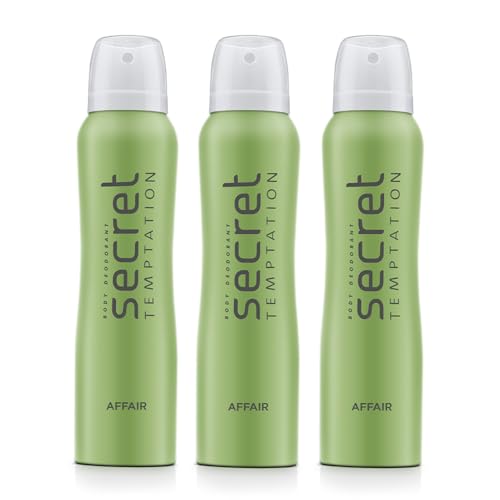 Secret Temptation Affair Deodorant for Women, 160ml each (Pack of 3)