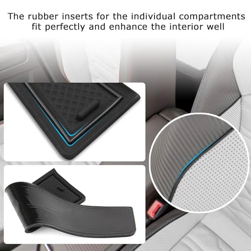 Tapis de sol en caoutchouc YEE PIN console centrale : protégez votre boîte de rangement des rayures - 5