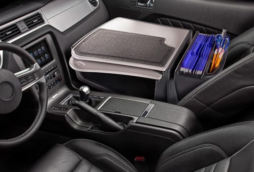 Image of AutoExec GripMaster Car Desk for Your Vehicle Workstation and Mobile Office, Grey