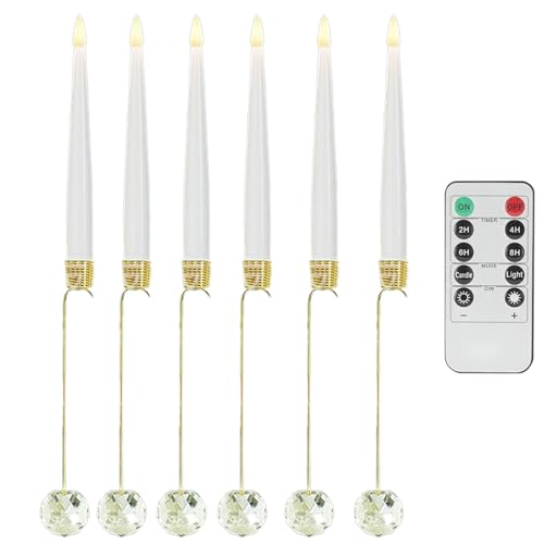 Velas para árbol de Navidad, luces sin llama, juego de luces LED, funciona con pilas, ganchos de bola de perlas, elegante decoración navideña, interior, exterior, Navidad, cocina, fiesta, boda
