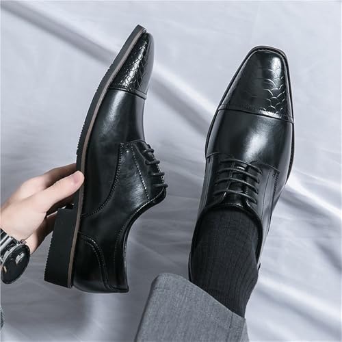 Men’s Premium Leather Oxford Shoes Lace Up Comfortable Dress Shoes for Office and Formal Settings4