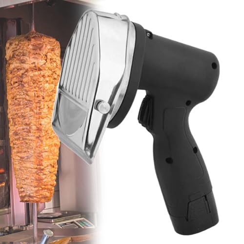 Beachtiful Electric Kebab Meat Slicer Electric Kebab Knife Meat Slicer Shaver With 2 Blades For Cutting Shawarma Doner Kebab(2 Battery 2000mAh)